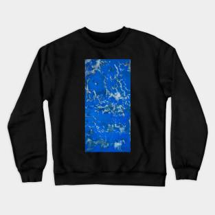 Blue Fluid Abstract Painting Crewneck Sweatshirt